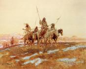 Piegan Hunting Party - 查尔斯·马里安·拉塞尔